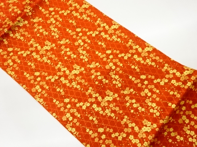 枝梅模様織出し名古屋帯